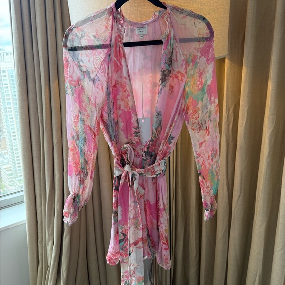 HEMANT & NANDITA Pastel Pink and Multicolor Dress - Picture 2 of 4